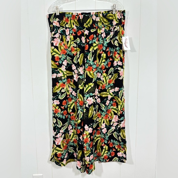 NEW Jessica Simpson Sz 2X 2Piece Set Crop Pants + V-Neck Top Island Wild Flower - Picture 5 of 15